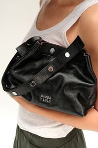 Bolso snaps mediano pel negro