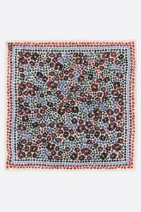 Chal flores acuarela blanco roto