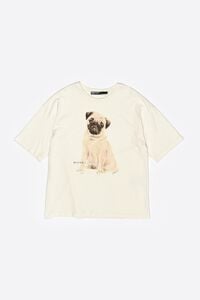 Ivory pug logo T-shirt