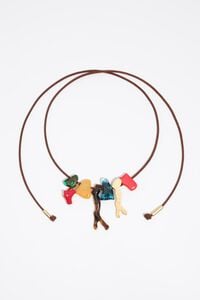 Collar corales y piedras resina &aacute;mbar