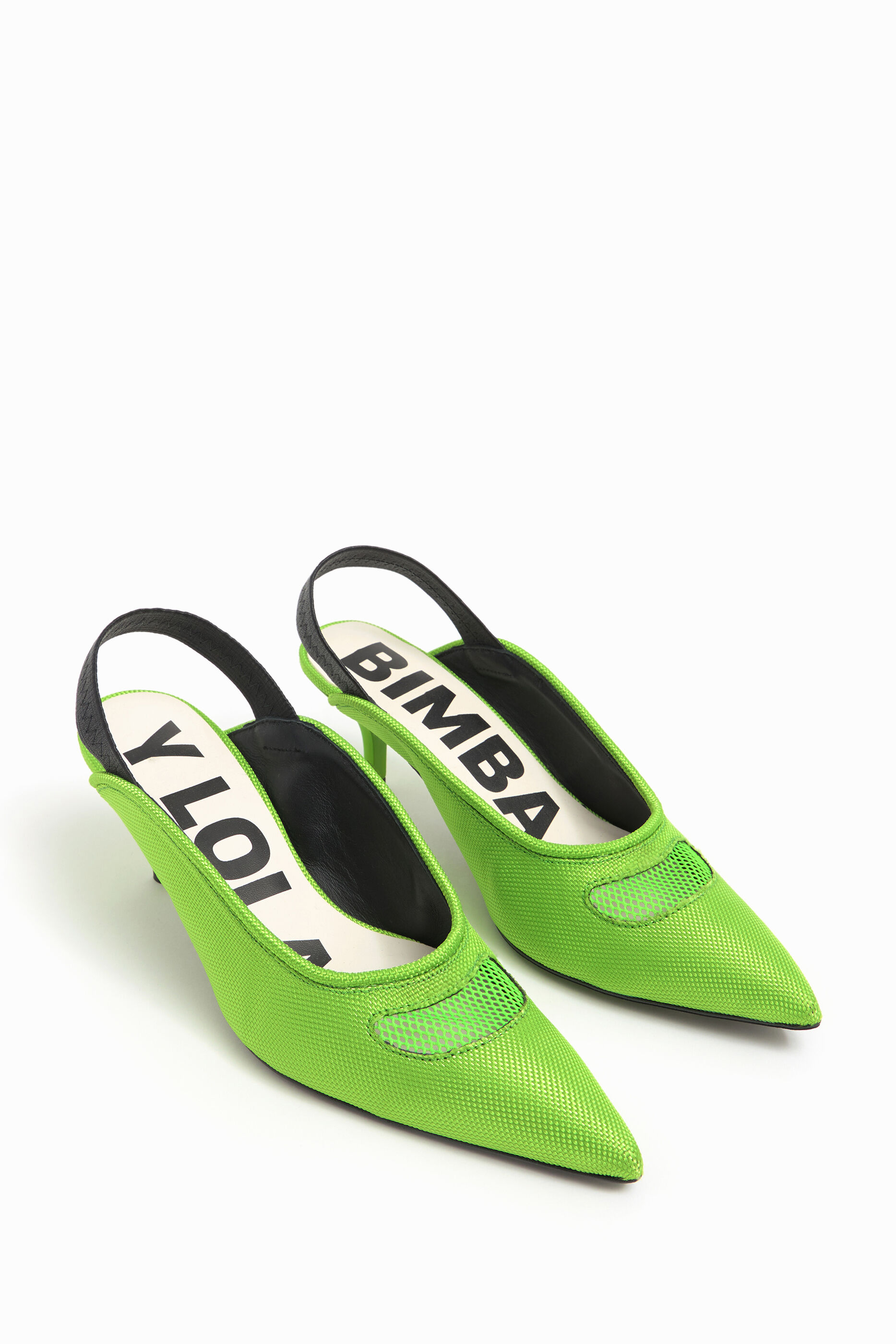 Neon Groene Lak Pumps met Blokhak - Uwantisell.nl
