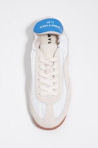 White suede and nylon 13 06 sneaker