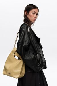 Bolso Paper mediano piel avena