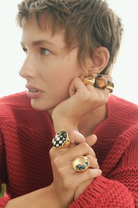 Anillo escarabajo esmalte negro