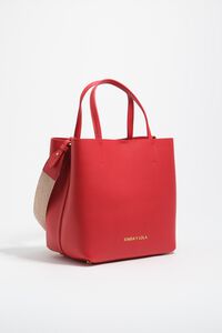 Large red leather Chihuahua bag