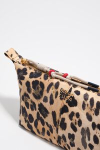 Natural leopard nylon Trapecio make-up case