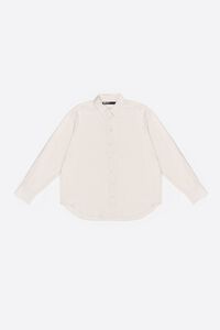 Ivory rhinestones boxy shirt