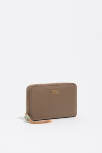 Billetera horizontal mediana nylon marr&oacute;n caqui