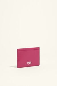 Tarjetero piel fucsia