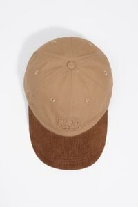 Camel cotton and corduroy cap