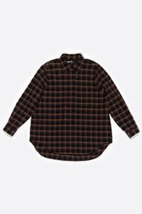Orange checked textured shirt