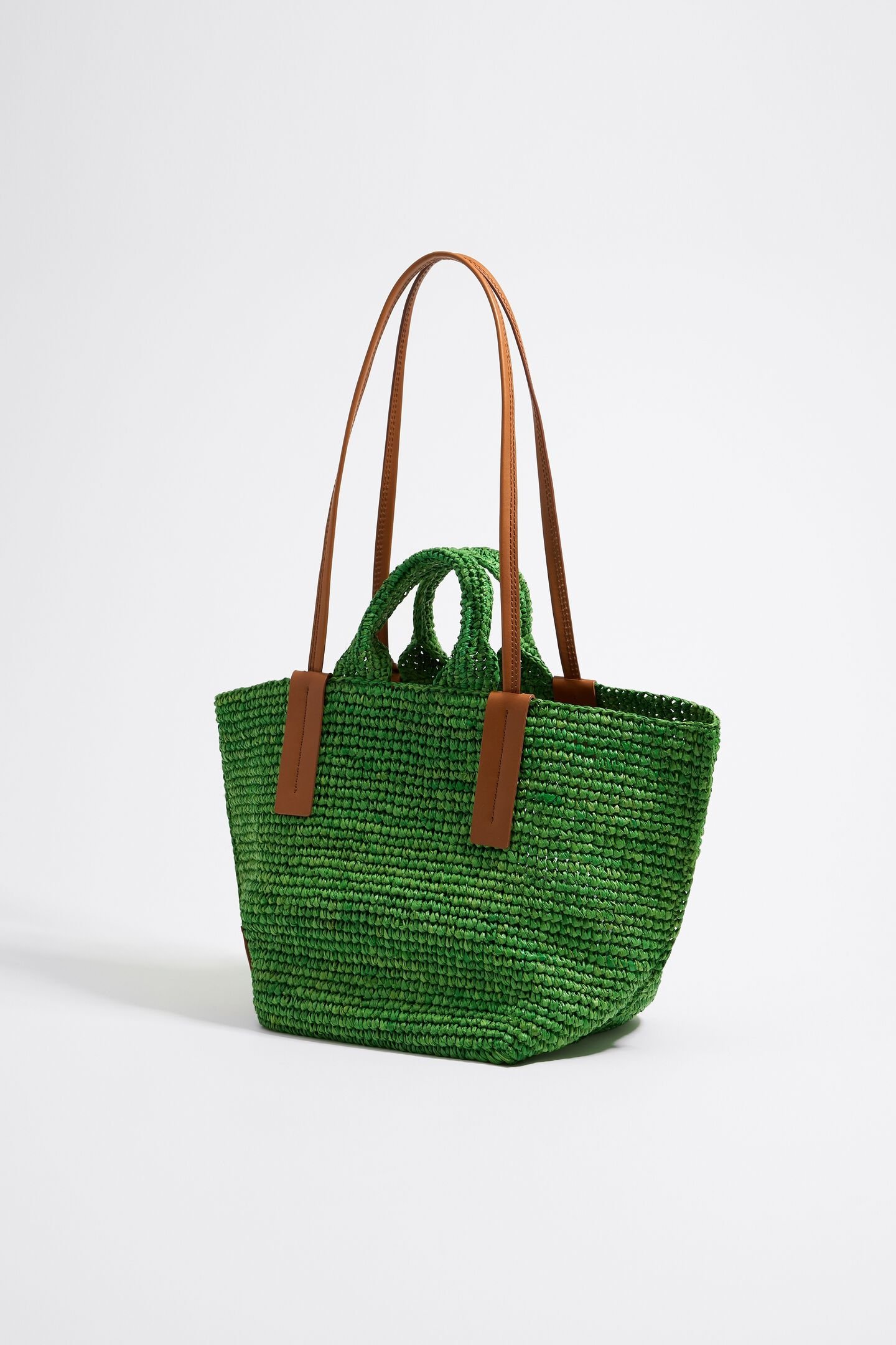Bolso Verde Mujer Bolso De Mano Pretty Little Thing De Rafia Con