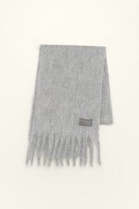 Bufanda barreja llana gris
