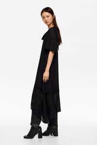 Washed black A-line 2 in 1 dress