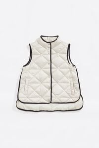 Chaleco plumón corto acolchado piedra