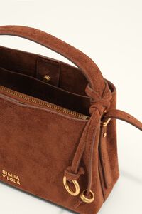 Bolso hobo Chihuahua mini piel casta&ntilde;a