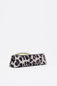 Neceser estuche peque&ntilde;o nylon print Leopard gris
