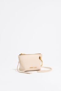 Charm monedero trapecio piel marfil