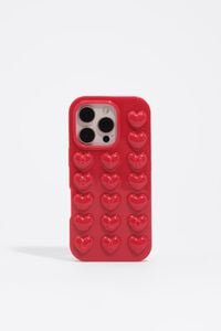 Shiny red iPhone 16 Pro Max silicone case