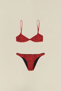 Bikini M&oacute;nica leopardo rojo
