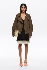 Top largo lencero negro lavado