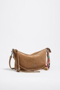 Medium natural leather trapecio bag