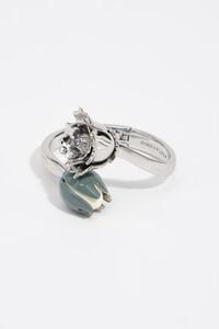 Silver enameled tulip bracelet