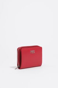 Cartera solapa piel roja