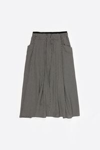 Black checked A-line skirt