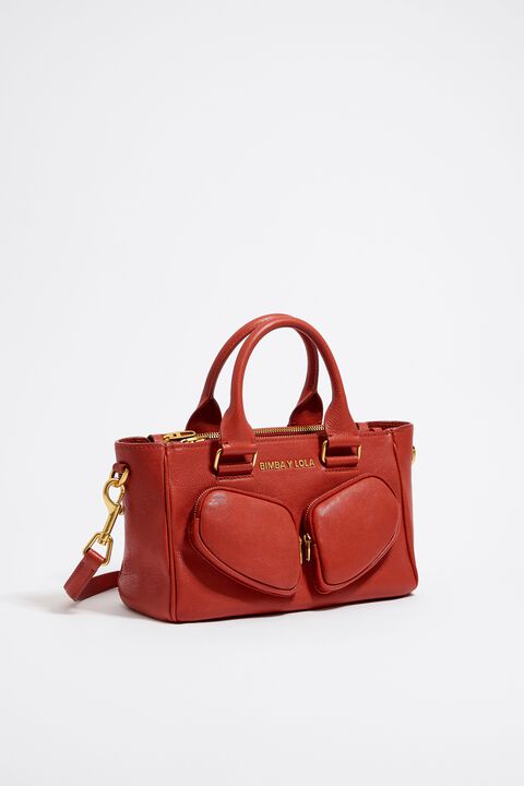 BIMBA Y LOLA Women's Tote bag Leather in Red