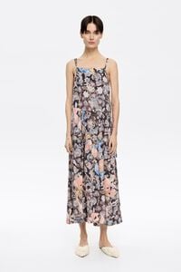 Vestido línea A Gazania caqui