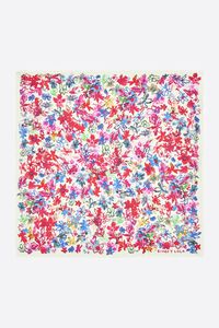 Lime watercolor floral shawl