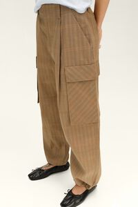 Pantal&oacute;n cargo cadros marr&oacute;n claro