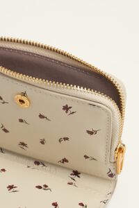 Cartera compacta piel tulip mini marfil oscuro
