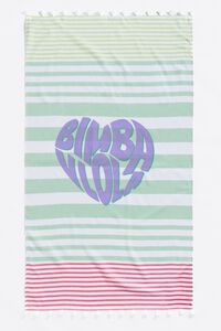 Toalla algodón rayas azul