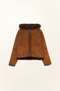 Hazelnut reversible shearling jacket