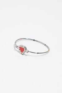 Pulsera r&iacute;gida logo coraz&oacute;n coral