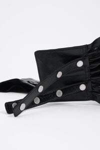 Wide black leather belt