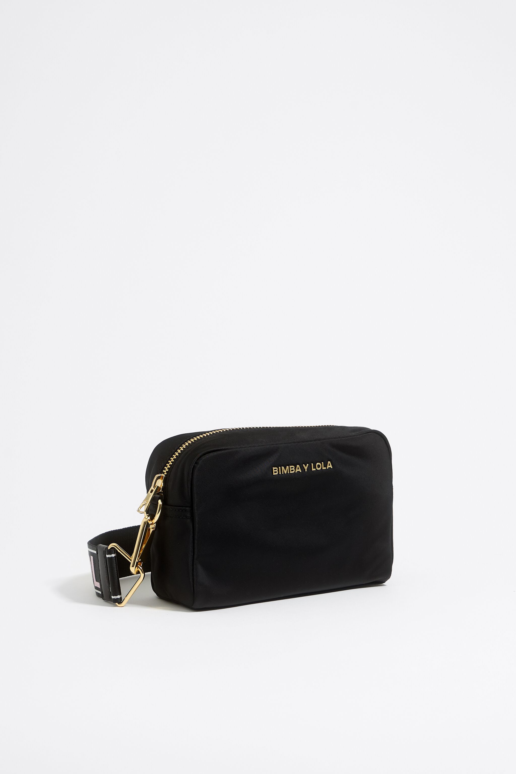 Bolso bandolera S nylon negro