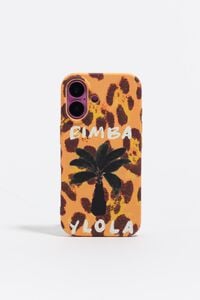 Жовтий чохол для iPhone 16 з пальмою