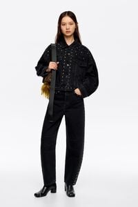 BARREL - Black studded trousers