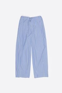 Blue striped cotton jogger trousers