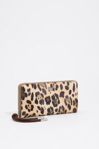 Billetera cremallera grande nylon Leopard natural