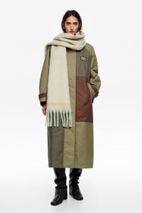 Bufanda cepillada rayas menta