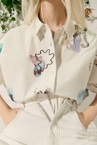 Camisa oversize algodón Camaleón marfil