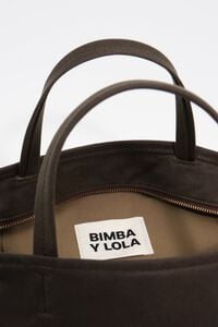 Medium superwax khaki shopper bag