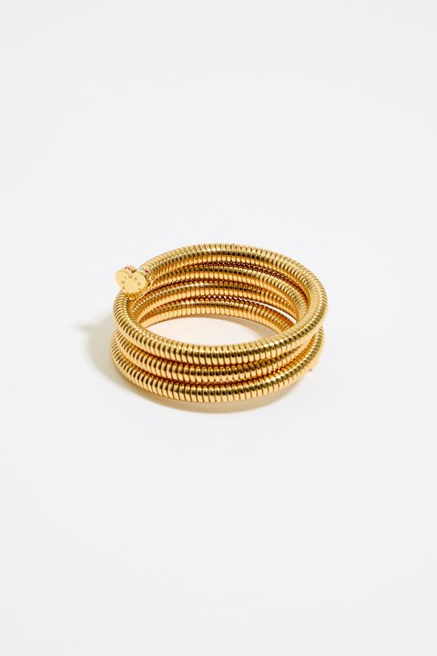 Bracelet spirale cristaux doré