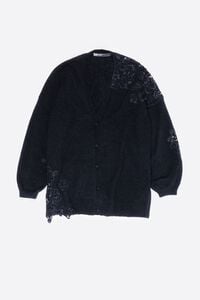 Long black lace cardigan