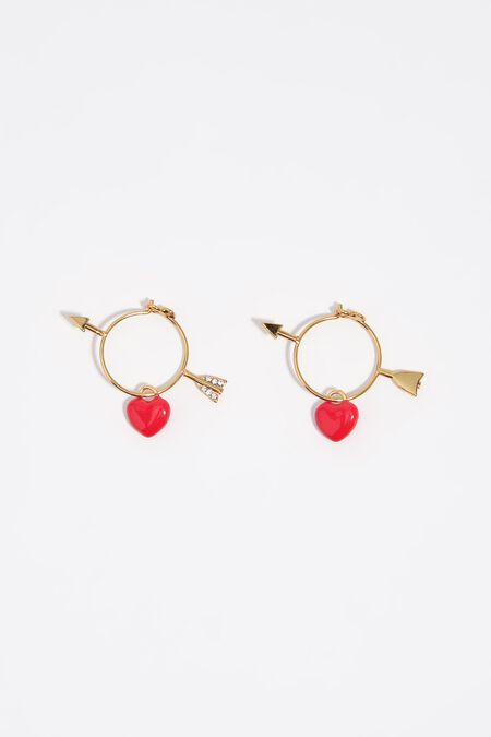 Bimba y Lola Pendientes aro corazón y flecha rojos de Bimba y Lola en Bimba y Lola -81% - chollo verificado · Estilyo