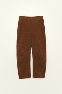 Pantal&oacute;n corte barrel caramelo